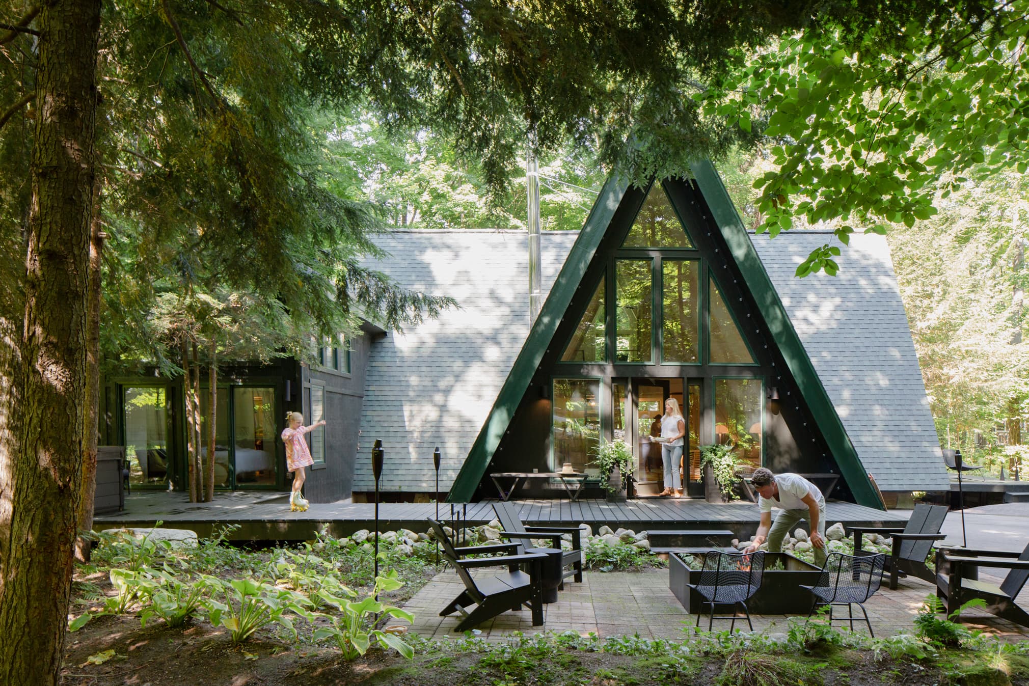 Scandinavian Inspired Renovated Michigan A Frame Family Home Cubby